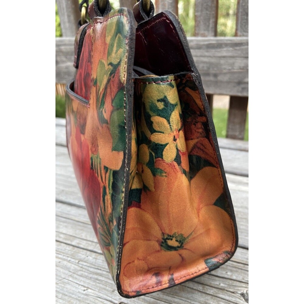 Patricia Nash Rienzo Floral Leather Satchel Shoulder Bag Multicolor - Picture 6 of 16